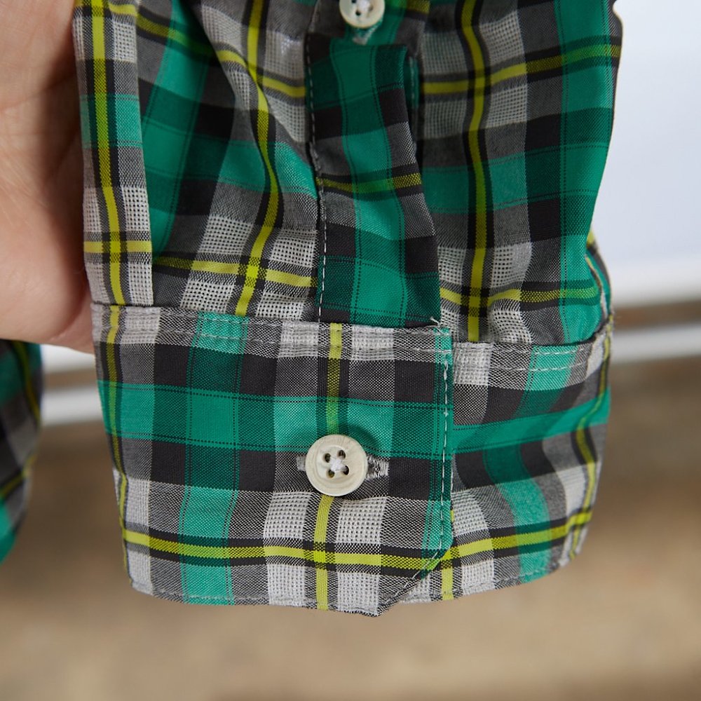 Mountain Hardwear Green Plaid Button Up Shirt Men's XL - Picture 7 of 8